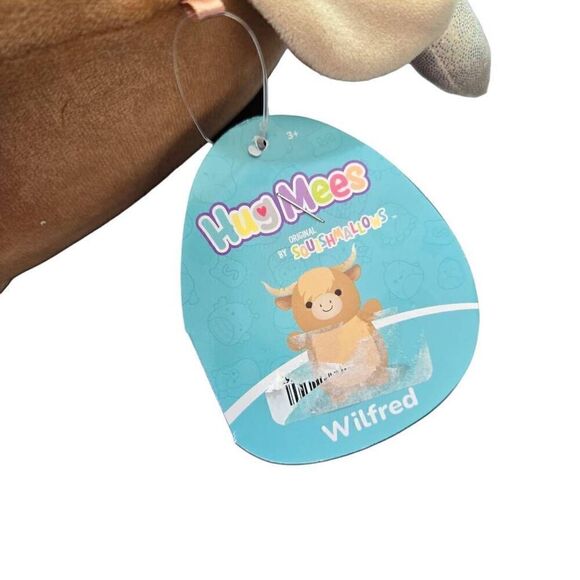 Squishmallow Hug Mees Wilfred Highland Cow Brown 14" 2023 NWT - Picture 5 of 8